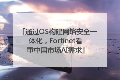 通过OS构建网络安全一体化，Fortinet看重中国市场AI需求