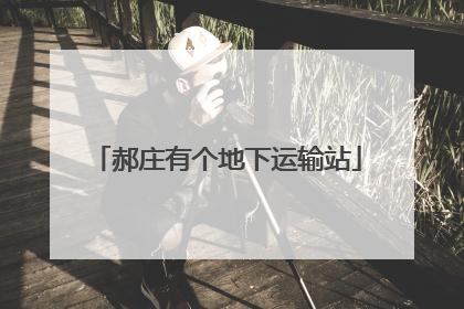 郝庄有个地下运输站