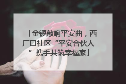 金锣敲响平安曲，西厂口社区“平安合伙人”携手共筑幸福家