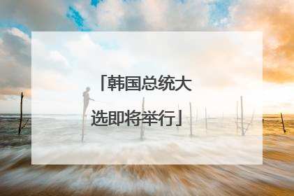 韩国总统大选即将举行