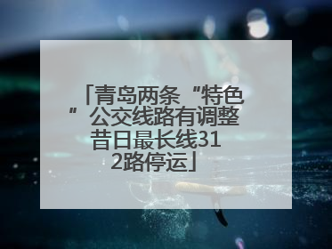 青岛两条“特色”公交线路有调整 昔日最长线312路停运