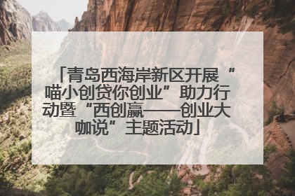 青岛西海岸新区开展“喵小创贷你创业”助力行动暨“西创赢——创业大咖说”主题活动
