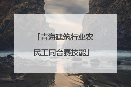 青海建筑行业农民工同台赛技能