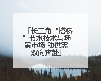 长三角“搭桥”节水技术与场景市场 助供需双向奔赴