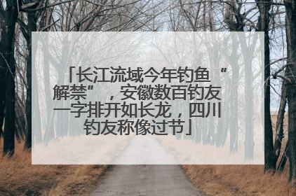 长江流域今年钓鱼“解禁”，安徽数百钓友一字排开如长龙，四川钓友称像过节