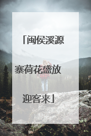 闽侯溪源寨荷花盛放迎客来