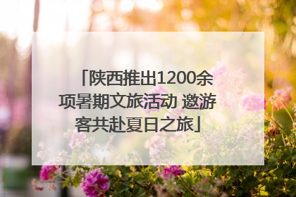 陕西推出1200余项暑期文旅活动 邀游客共赴夏日之旅