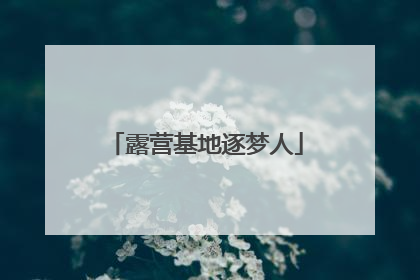 露营基地逐梦人