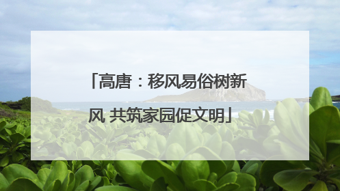 高唐：移风易俗树新风 共筑家园促文明