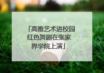高雅艺术进校园 红色舞剧在张家界学院上演