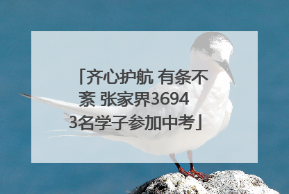 齐心护航 有条不紊 张家界36943名学子参加中考