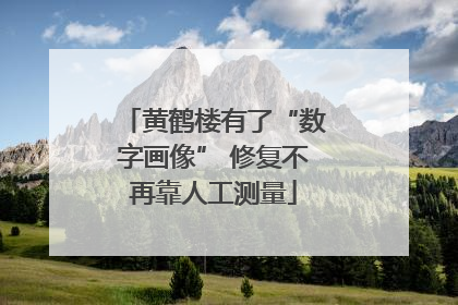 黄鹤楼有了“数字画像” 修复不再靠人工测量