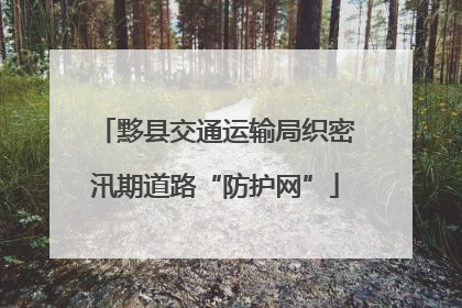 黟县交通运输局织密汛期道路“防护网”