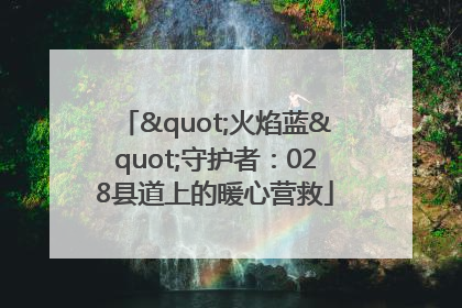 "火焰蓝"守护者：028县道上的暖心营救