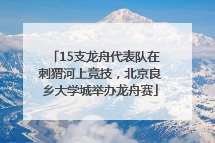 15支龙舟代表队在刺猬河上竞技，北京良乡大学城举办龙舟赛