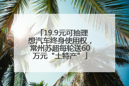 19.9元可抽理想汽车终身使用权，常州苏超每轮送60万元“土特产”