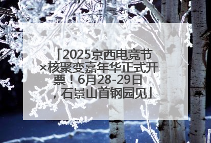 2025京西电竞节×核聚变嘉年华正式开票！6月28-29日，石景山首钢园见