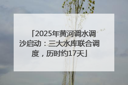2025年黄河调水调沙启动：三大水库联合调度，历时约17天