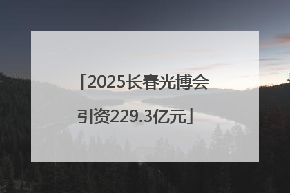 2025长春光博会引资229.3亿元