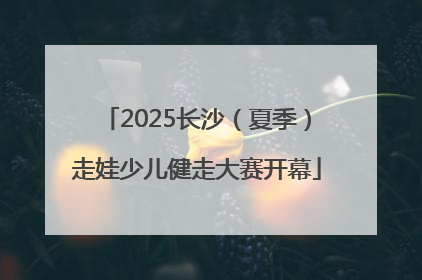 2025长沙（夏季）走娃少儿健走大赛开幕
