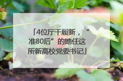 4位厅干履新，“准80后”的她任这所新高校党委书记