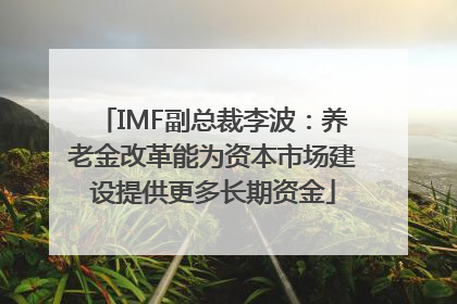 IMF副总裁李波：养老金改革能为资本市场建设提供更多长期资金
